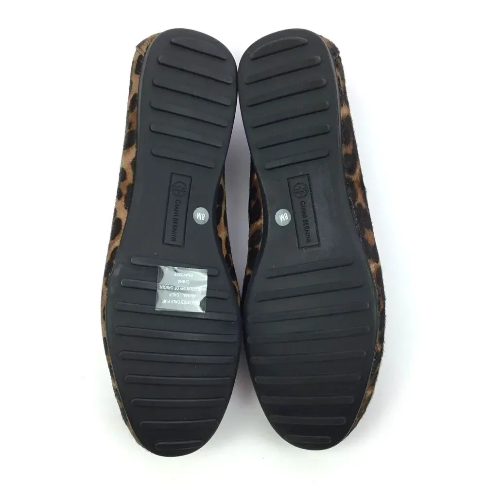 Giani Bernini Dailyn Memory Foam Slip On Loafer Mocs sz 8 Calf Hair Animal Fur - Picture 10 of 13
